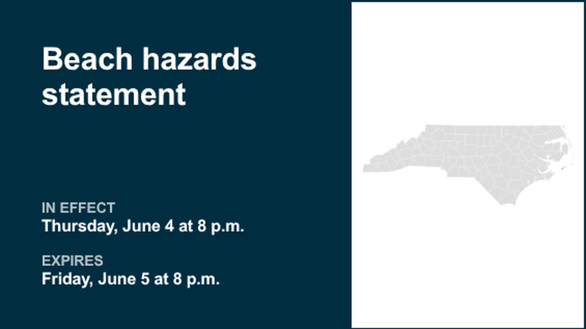 Beach hazards statement issued for Ocracoke Island until Friday evening 