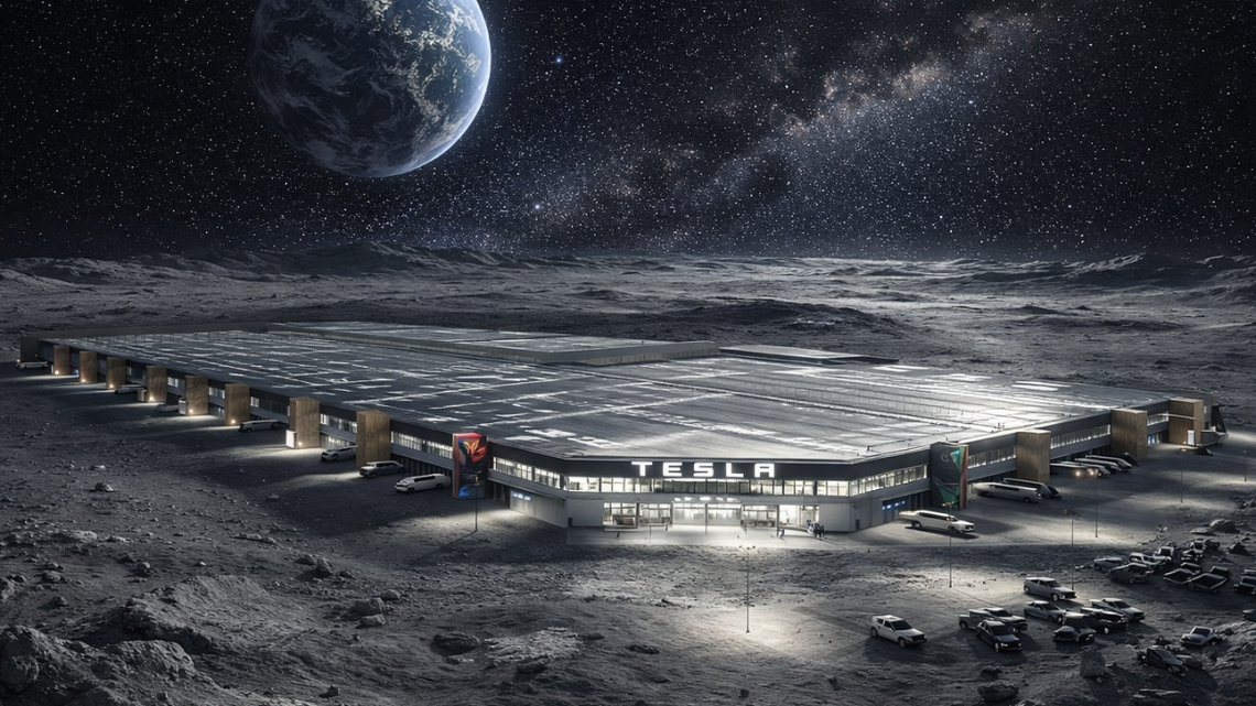 Elon Musk Says Tesla's Future Could Include Factories on the Moon 