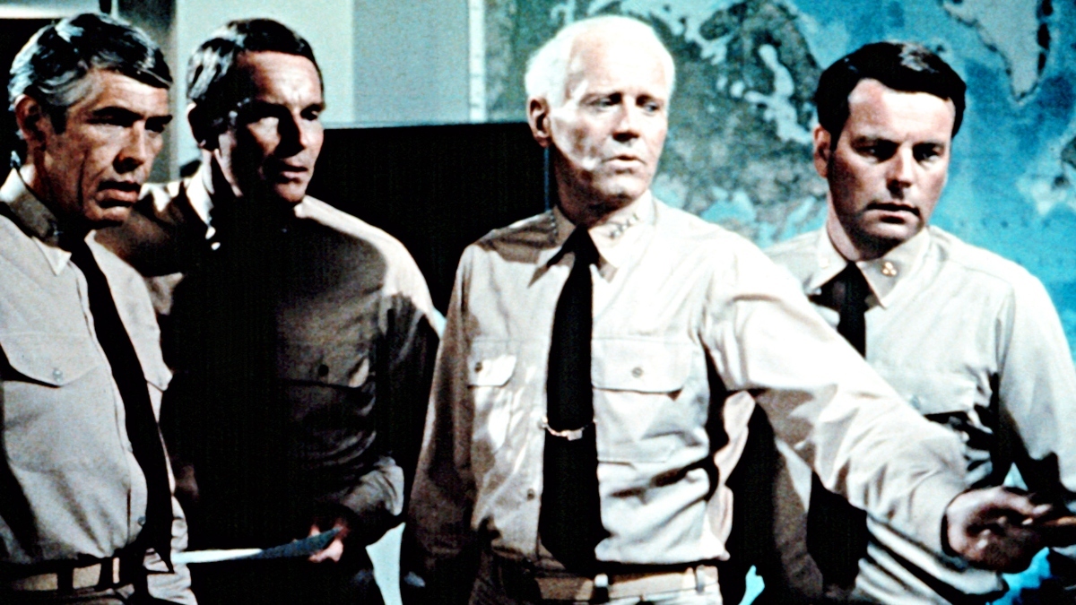 James Coburn, Charlton Heston, Henry Fonda, Robert Wagner, Midway, 1976Courtesy of Everett Collection