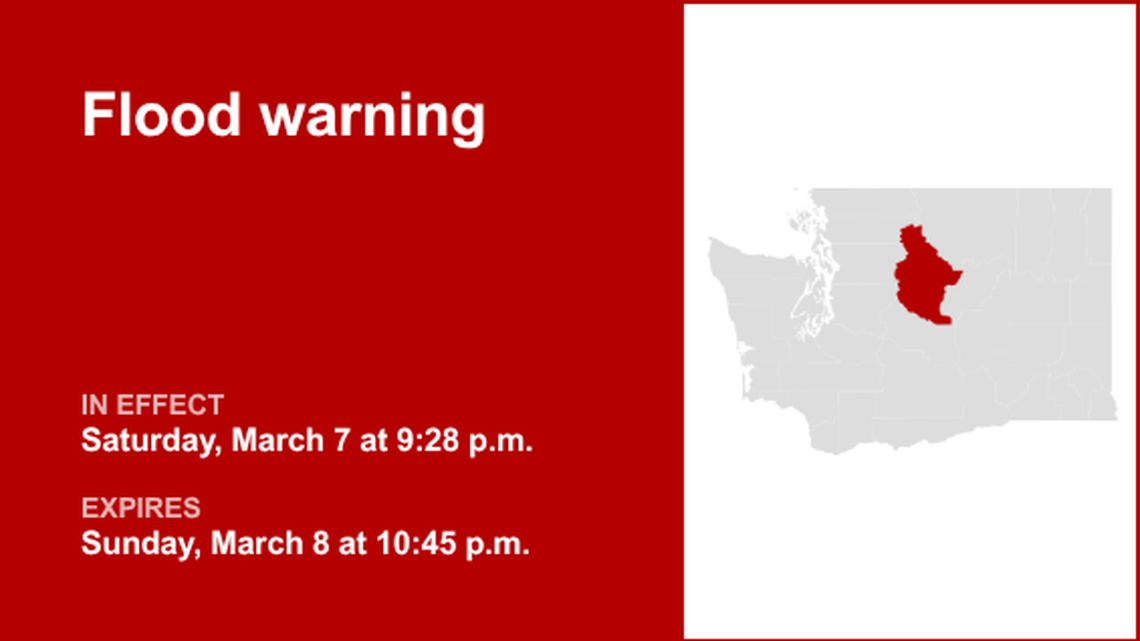 UPDATE: Flood warning issued for Chelan County until Saturday evening 