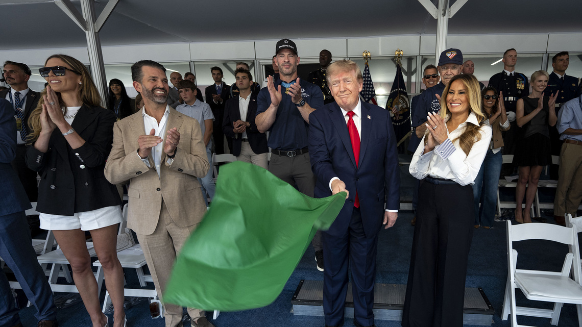 Melania Trump's possible incentive for joining Trump and Natalie Harp at car race 
