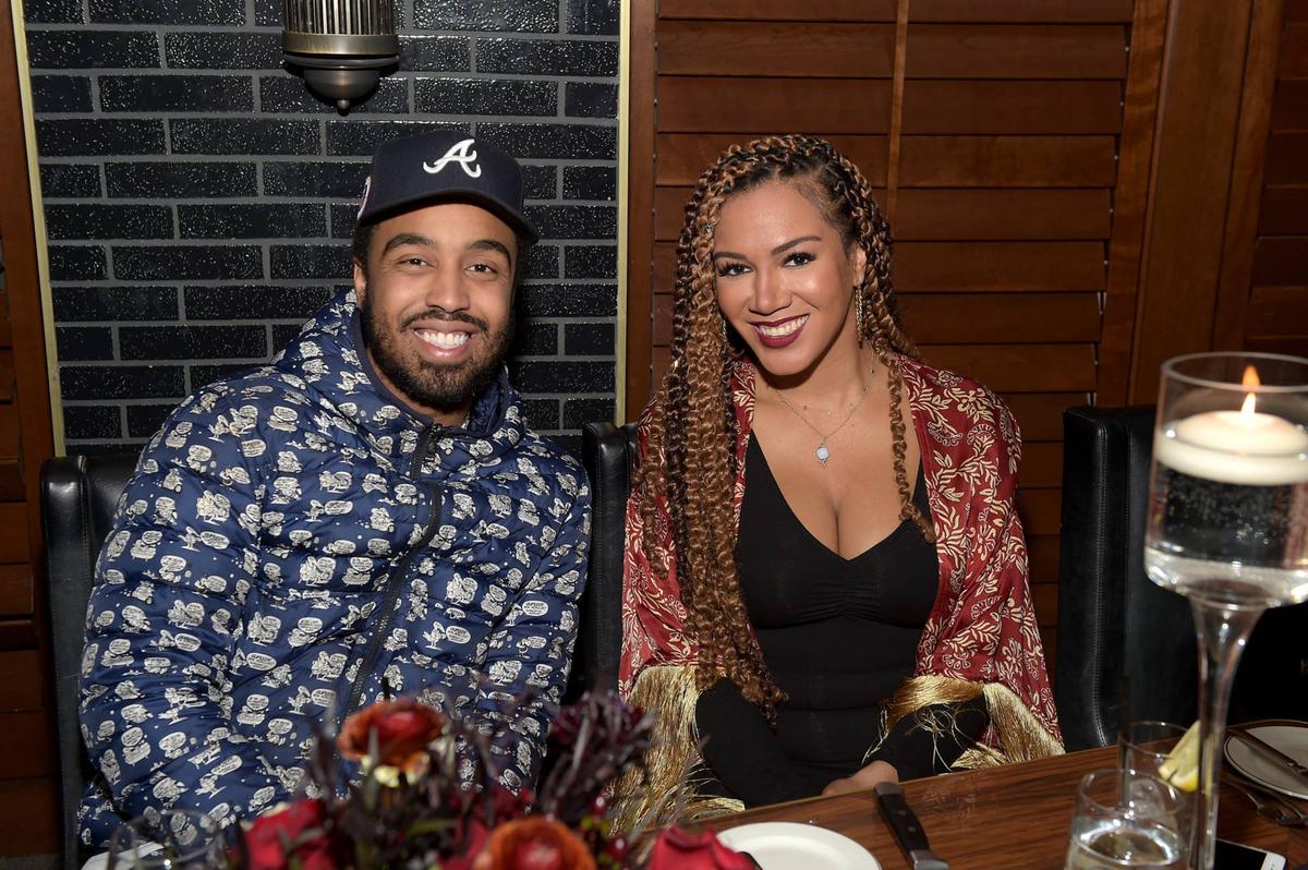  ATLANTA, GEORGIA - MARCH 28: Ros Gold-Onwude and guest attend 'Rémy Martin's and Award-Winning Producer Jermaine Dupri Intimate Dinner To Celebrate The Upcoming Sixth Season of Producers Series' at American Cut on March 28, 2019 in Atlanta, Georgia. (Photo by Marcus Ingram/Getty Images for Rémy Martin ) 