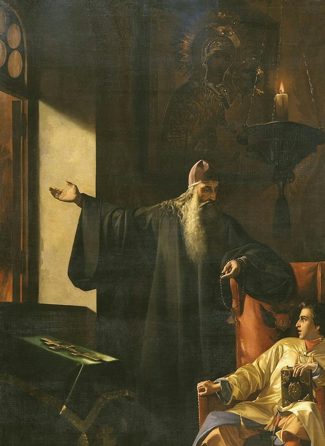  Czar Ivan the Terrible and the priest Sylvester. Wikimedia Commons 