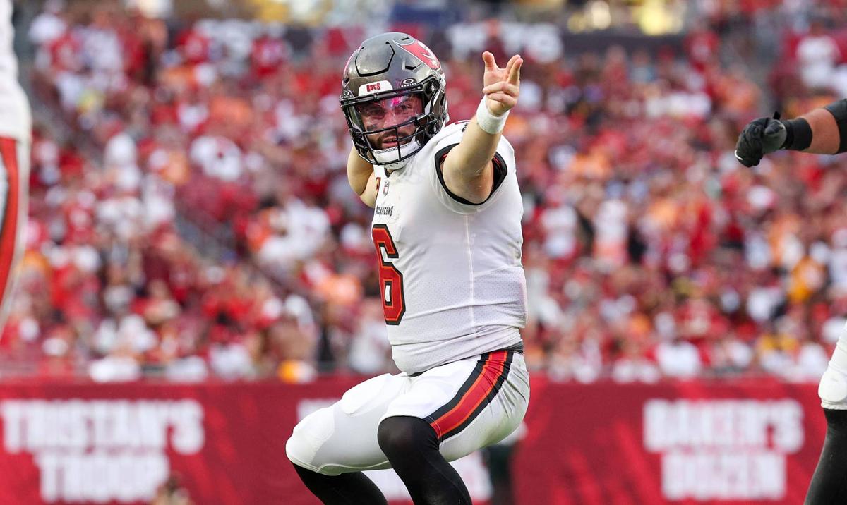  Baker Mayfield enjoyed a career year in 2024 for the Bucs. (Nathan Ray Seebeck-Imagn Images) © Nathan Ray Seebeck-Imagn Images 