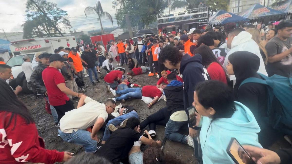 SENSITIVE MATERIAL. THIS IMAGE MAY OFFEND OR DISTURB   People attend to the casualties after a monster truck plowed into crowds at an exhibition event in Popayan, Cauca province, Colombia, May 3, 2026 in this still image obtained from social media video.  Popayan Pauta via Facebook/via REUTERS