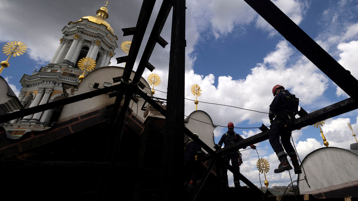 Kyiv's damaged monastery could take two years to restore, official says 