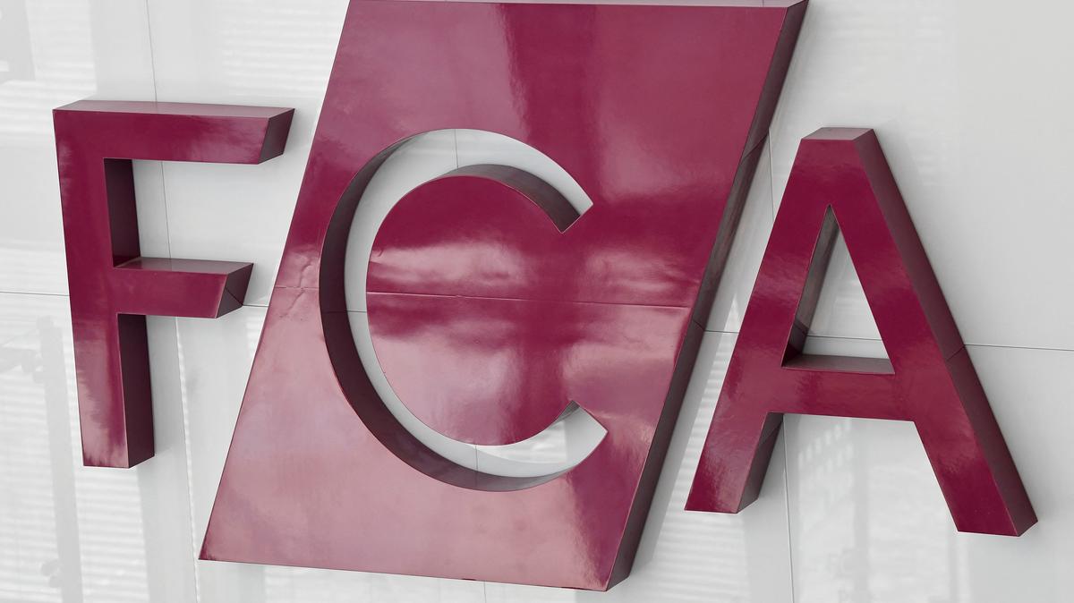 FILE PHOTO: Signage is seen for the FCA (Financial Conduct Authority), the UK's financial regulatory body, at their head offices in London, Britain March 10, 2022. REUTERS/Toby Melville/File Photo