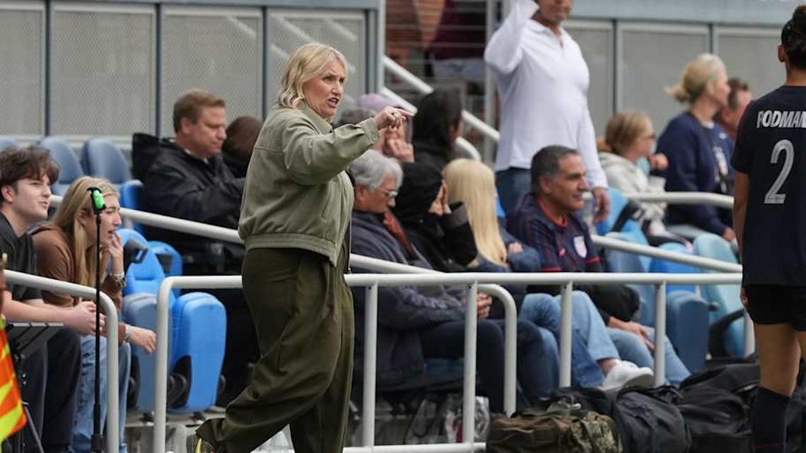  Emma Hayes changed the entire XI for the USWNT's second match against Japan this week. | Darren Yamashita-Imagn Images 