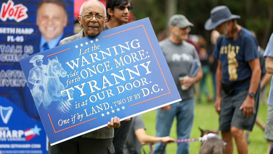 'No Kings: Vote Early' rally in Gainesville on Oct. 17