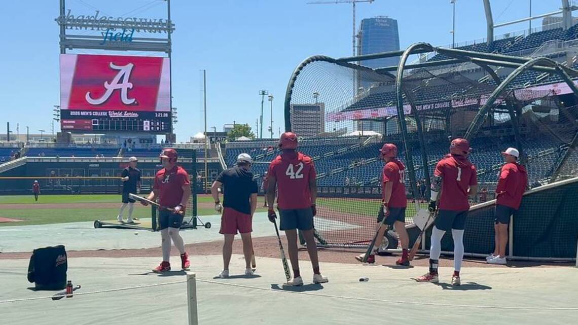 Alabama Baseball College World Series Practice Report 