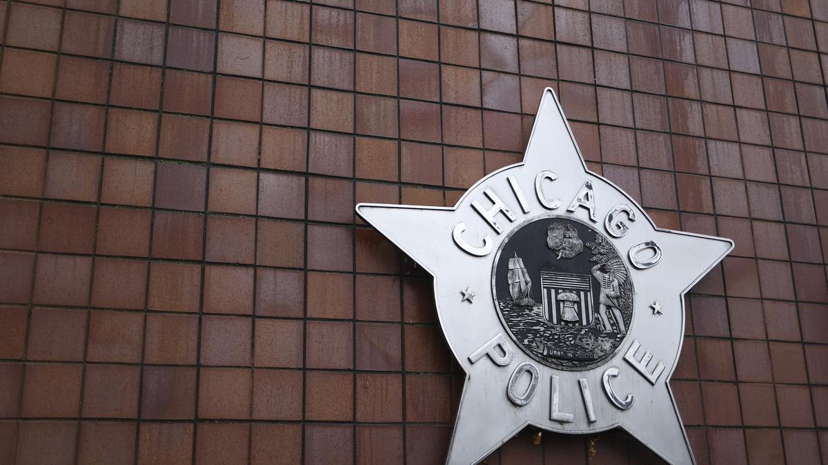 The Chicago Police Department logo is seen on the outside of Chicago Public Safety Headquarters on Dec. 1, 2023. (Trent Sprague/Chicago Tribune/TNS)