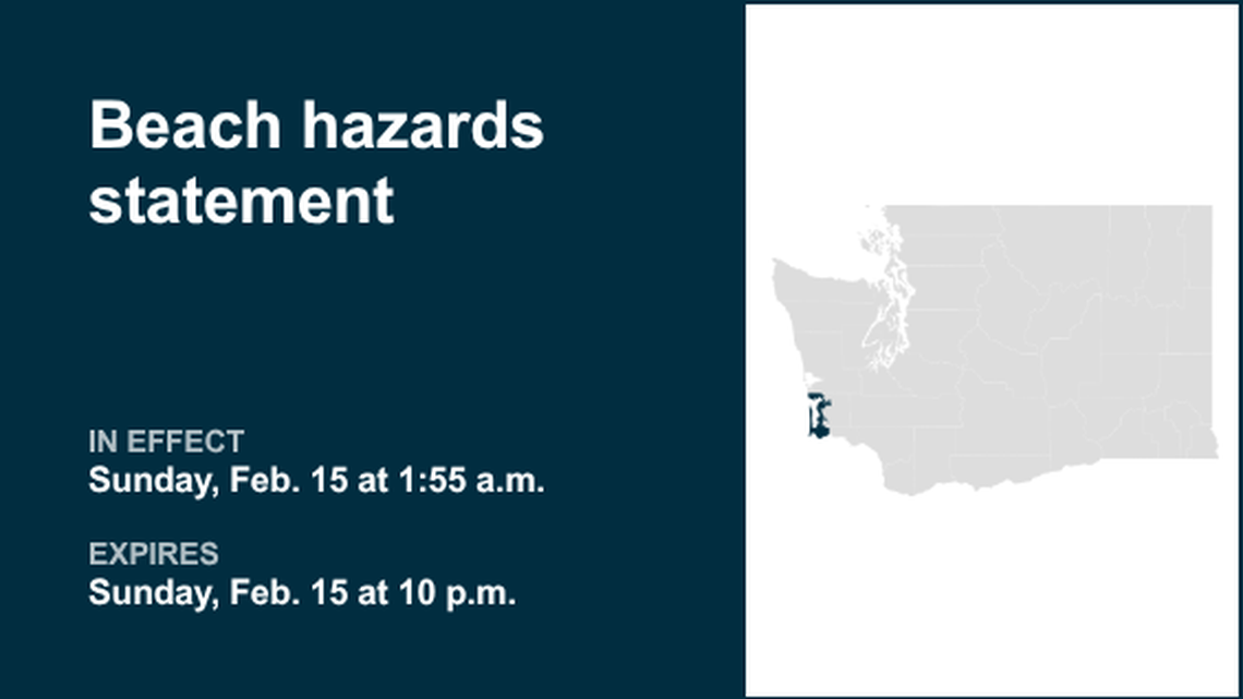 UPDATE: Beach hazards statement affecting South Washington Coast Tuesday 