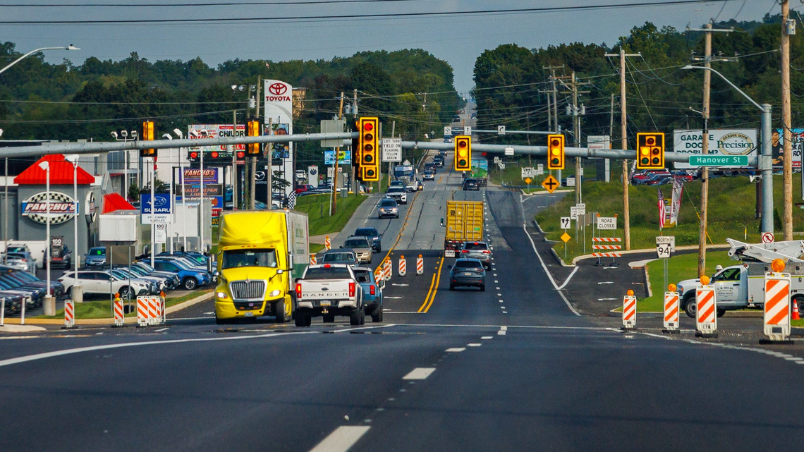 New traffic signals activated on Carlisle Pike north of Hanover