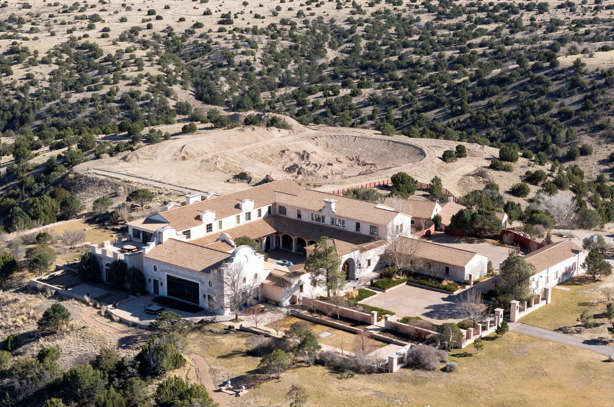 FILE PHOTO: A drone view shows Zorro Ranch, a property formerly owned by Jeffrey Epstein, near Stanley, New Mexico, U.S. March 8, 2026.  REUTERS/Rebecca Noble/File Photo