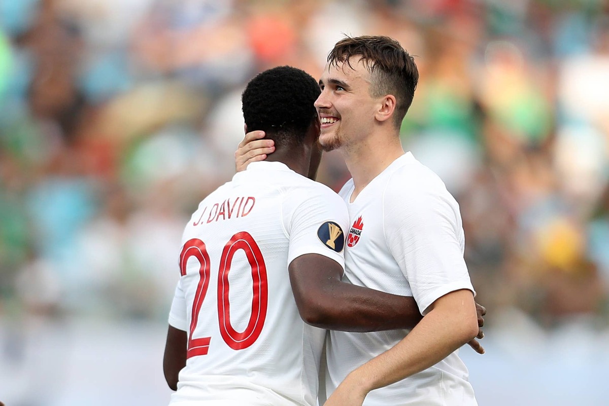  Jonathan David and Liam Miller celebrates during a match between Canada and Cuba. Photo by Omar Vega/Getty Images