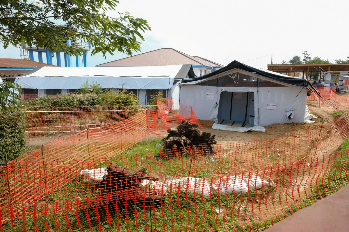 The Ebola Virus Disease Treatment Center at the Bunia General Reference Hospital, one month after cases were confirmed in Bunia, eastern Democratic Republic of Congo, June 15, 2026. REUTERS/Gradel Muyisa Mumbere