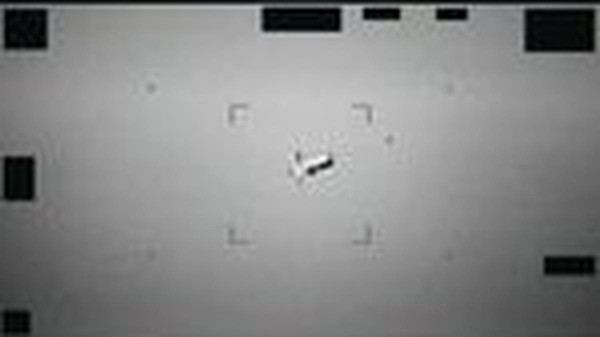 A football-shaped body reported by the U.S. Indo-Pacific Command in 2024 is seen as part of a series of documents of unidentified aerial phenomenon (UAP) released by the U.S. Defense Department on May 8, 2026. Department of Defense/Handout via REUTERS