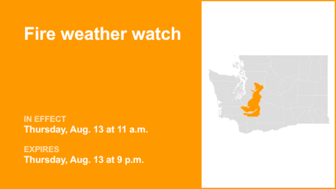 UPDATE: Fire weather watch for Western Washington for Friday - increased fire danger 