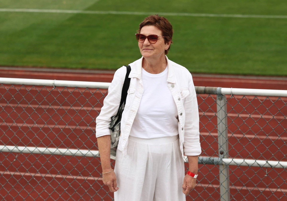  Veronique Rabiot, mother of Adrien Rabiot, looks on during a training session of the France football team during the 2026 World Cup football tournament. (Photo by FRANCK FIFE / AFP via Getty Images)