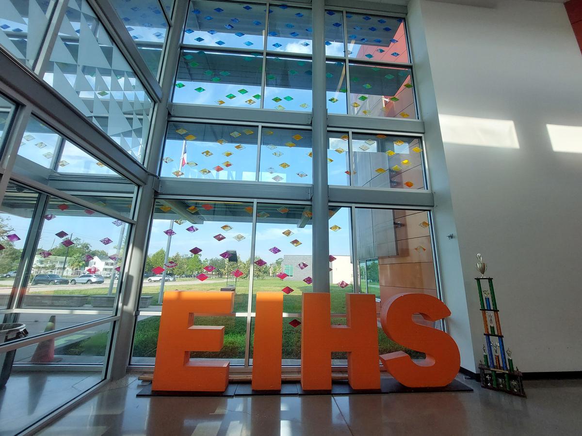  Energy Institute High School in Houston opened its doors in 2013 during an oil boom. The school is funded, in part, by donations from Phillips 66, BP and other energy companies. Credit: Jordan Gass-Pooré for The Hechinger Report