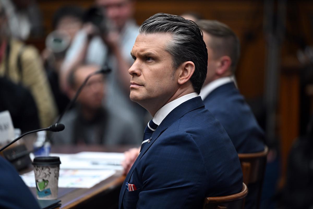 Defense Secretary Pete Hegseth awaits the start of a hearing before the House Armed Services Committee in Washington on Wednesday morning, April 29, 2026. (Kenny Holston/The New York Times)