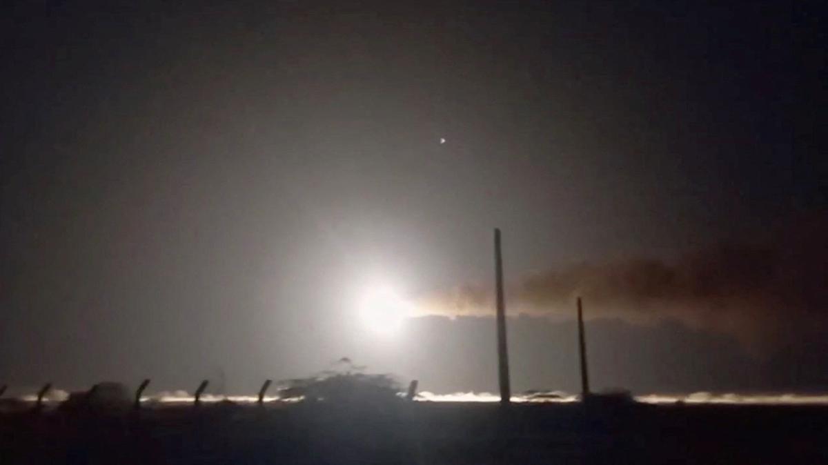 Iranian navy fires a missile, at an unknown location, in this still image taken from a video released May 8, 2026. Pool via WANA (West Asia News Agency)/ via REUTERS