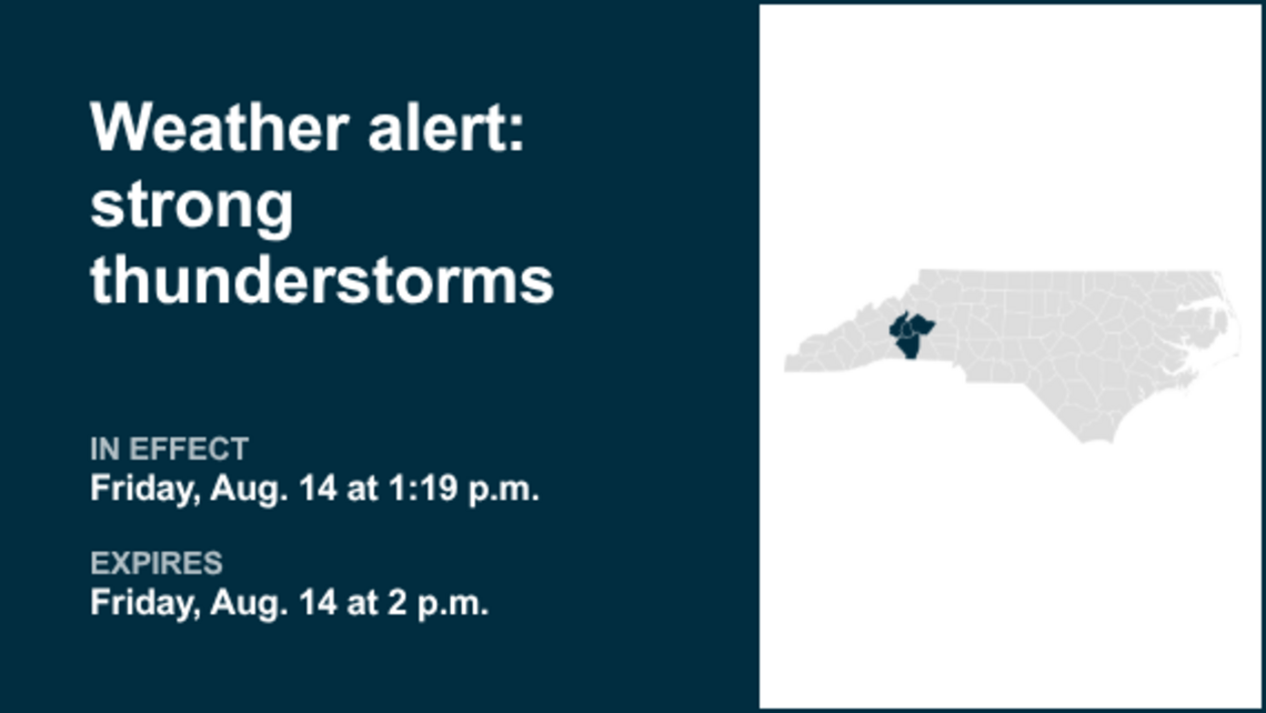 UPDATE: Thunderstorms with pea-sized hail in Gaston and Mecklenburg counties Friday 
