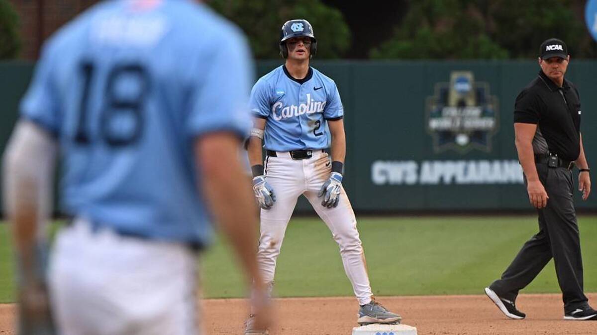  North Carolina infielder Jake Schaffner has stolen 25 bases in 28 attempts this season. | William Howard-Imagn Images 