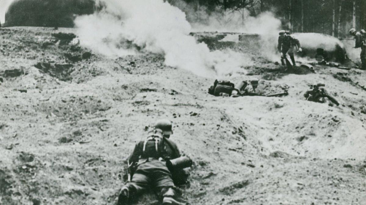 German troops storm France's Maginot Line in 1940 amid World War II. On May 10, 1940, Nazi Germany invaded Belgium, Luxembourg and the Netherlands, swinging 89 army divisions around France's so-called impregnable Maginot Line. File Photo courtesy of the U.S. Office of War Information