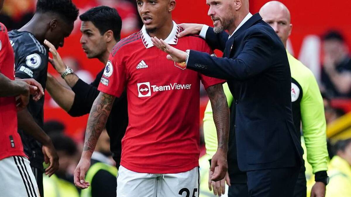  Sancho had a spectacular bust-up with Erik ten Hag. | Martin Rickett/PA Images/Getty Images 
