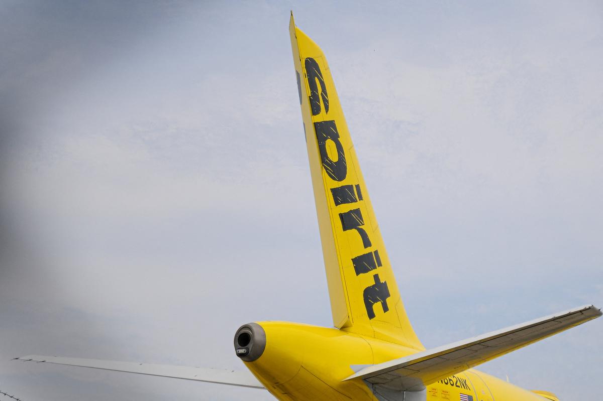 A Spirit Airlines aircraft as operations ceased for the company after hitting an impasse in talks with some creditors on a $500 million government bailout plan, at Orlando International Airport in Orlando, Florida, U.S. May 2, 2026.  REUTERS/Miguel Rodriguez 