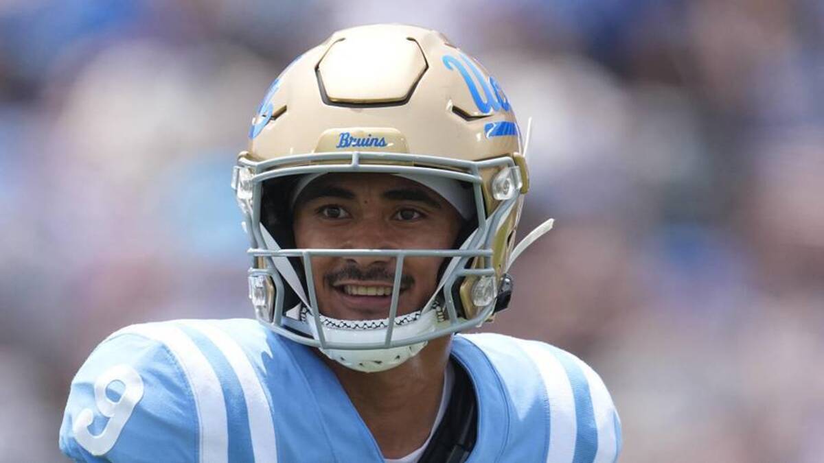  May 2, 2026; Pasadena, CA, USA; UCLA Bruins quarterback Nico Iamaleava (9) during the spring game at Rose Bowl. Mandatory Credit: Kirby Lee-Imagn Images | Kirby Lee-Imagn Images 