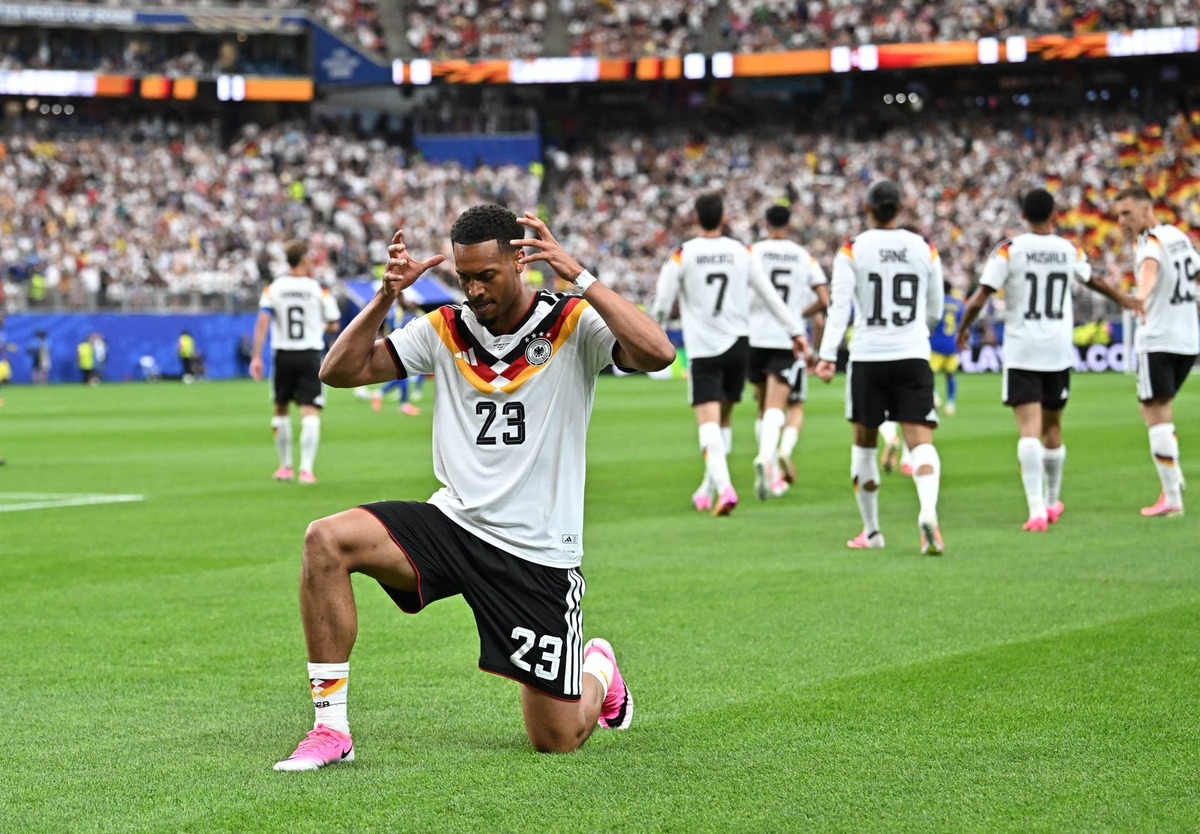  Germany's Felix Nmecha celebrates scoring their first goal IMAGN IMAGES via Reuters