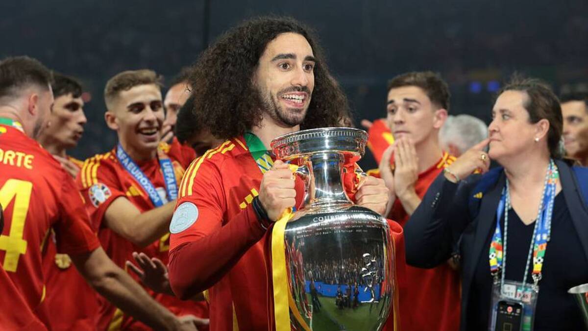  Marc Cucurella will help Spain fight for their second world title. | Jonathan Moscrop/Getty Images 