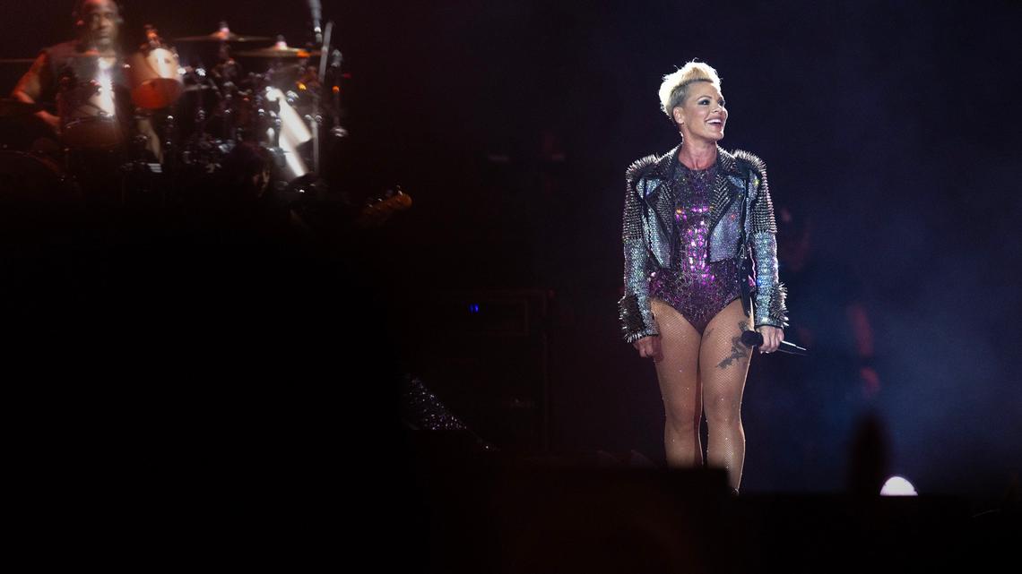 Pink flies higher than a home run above Petco Park at Curebound Concert for Cures 
