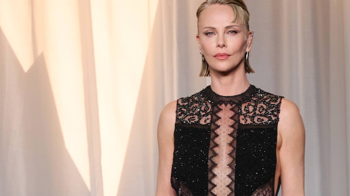 Charlize Theron, 51, Stuns in a Givenchy Jumpsuit With Dramatic Ruffles That Creates a Gown-Like Illusion 