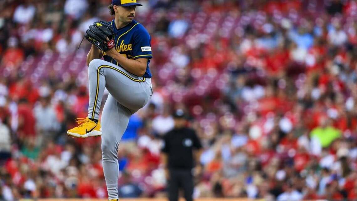 Brandon Sproat takes no-hit bid into 6th as Brewers blank Reds 