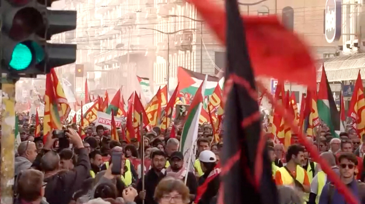 Mass protests sweep Italy during nationwide strike | Sacramento Bee