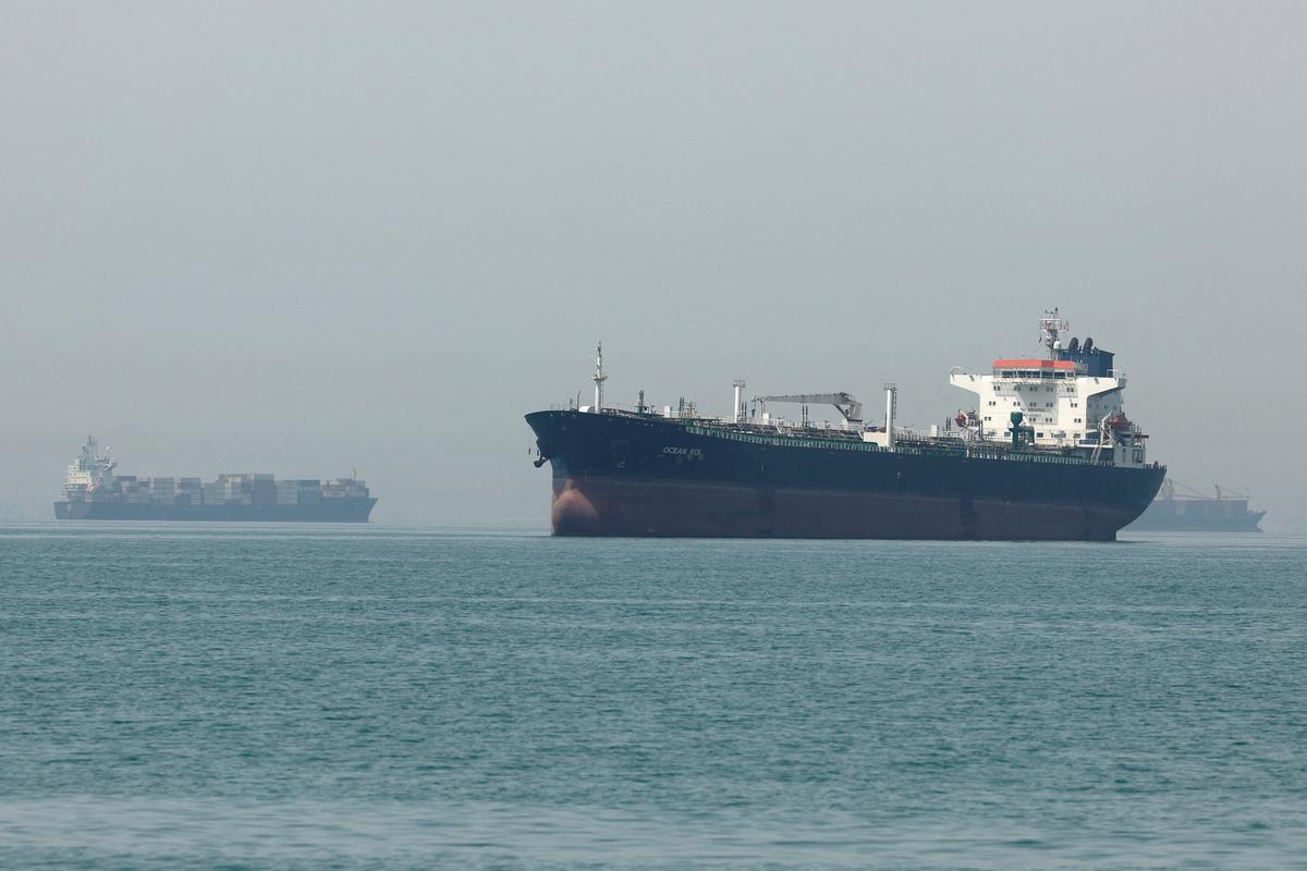 Vessels in the Strait of Hormuz, Iran, May 22, 2026. Majid Asgaripour/WANA (West Asia News Agency) via REUTERS