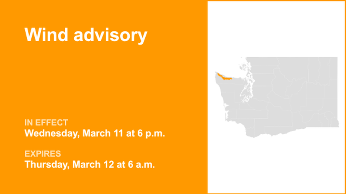 Wind advisory issued for Lake Crescent Area Including US 101 for Wednesday and Thursday 