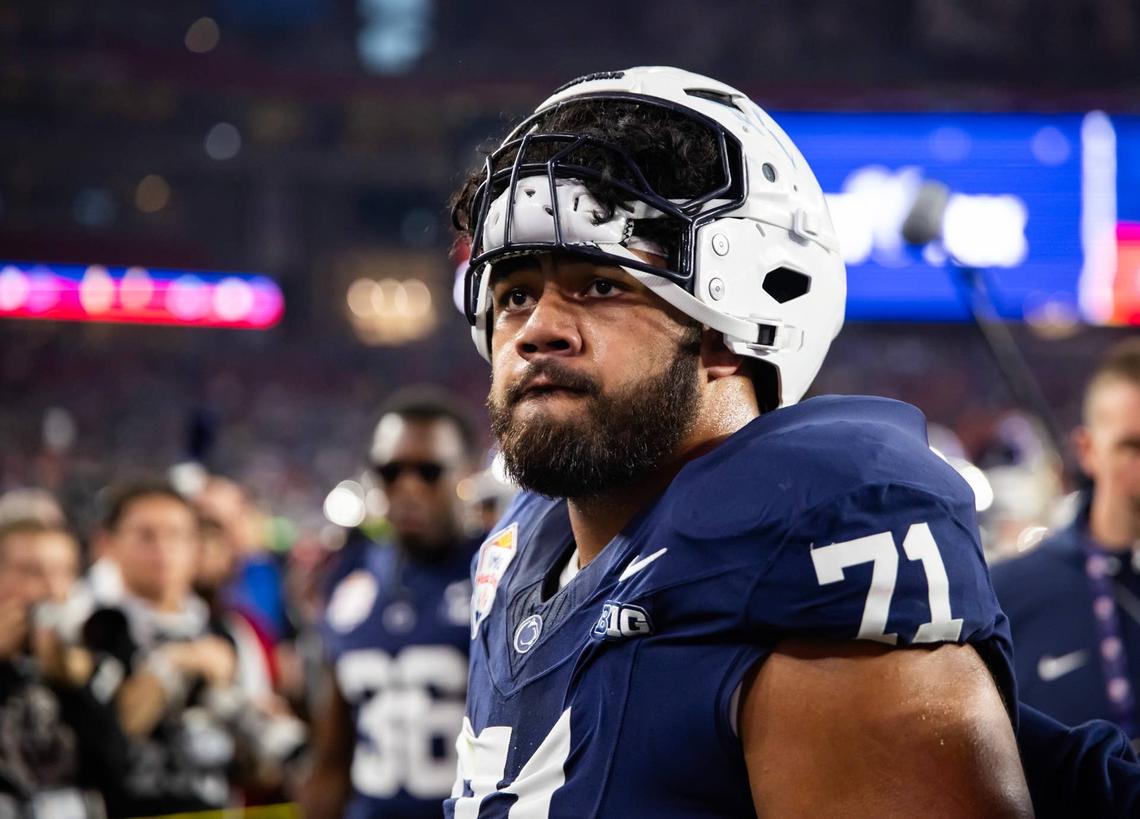  Penn State OL Olaivavega Ioane is a top-10 talent, and the top interior offensive lineman in this year's class. (Mark J. Rebilas-Imagn Images) Mark J. Rebilas-Imagn Images