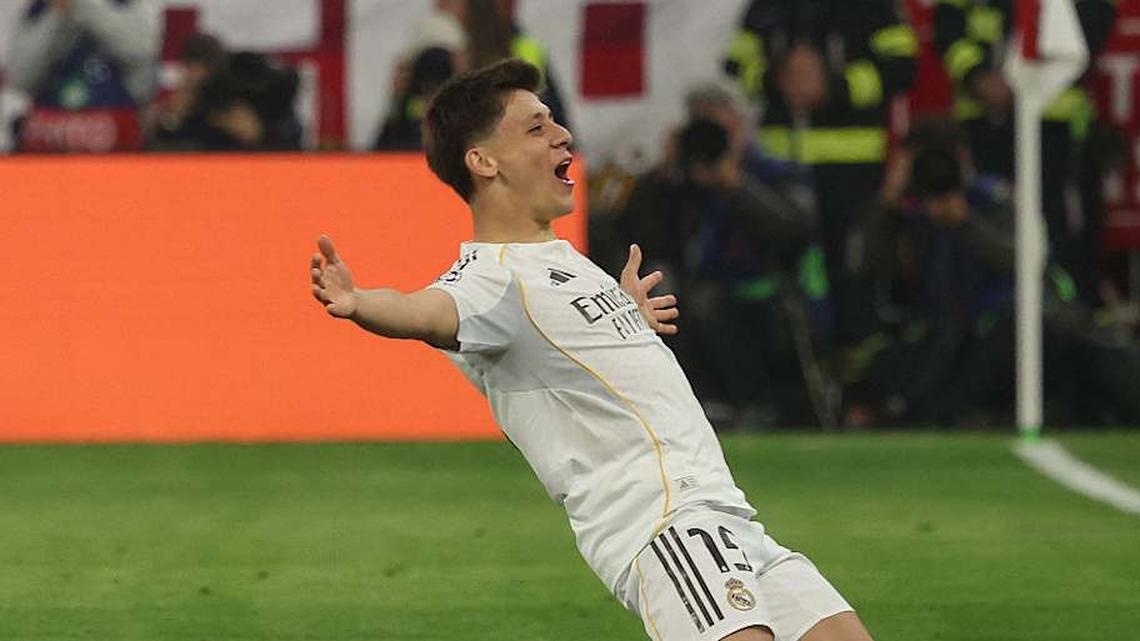  Arda Güler scored two of Real Madrid's three goals. | Karl-Josef Hildenbrand/AFP/Getty Images 