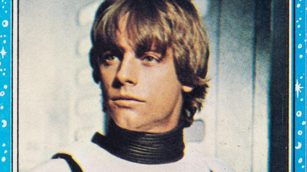 The 1977 Topps Star Wars #1 "Luke Skywalker" bubble gum card. (Heritage Auctions via SWNS). 