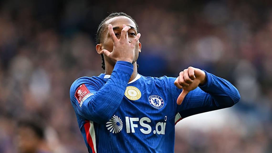  It was thumbs down for João Pedro on Saturday. | Darren Walsh/Chelsea FC/Getty Images 