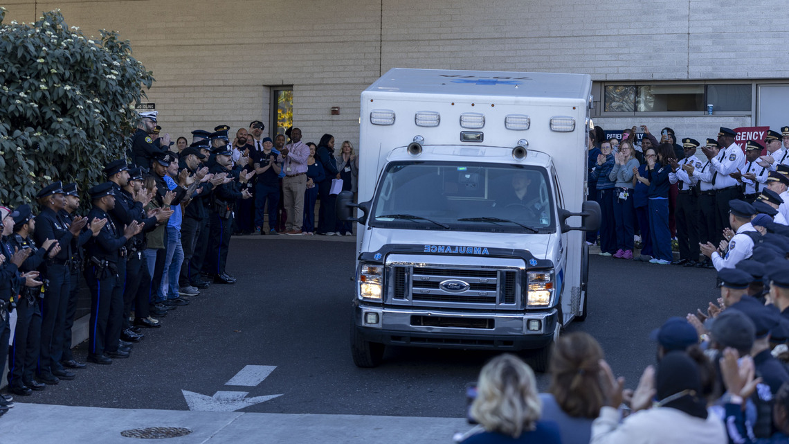 The police officer critically wounded in the West Philly shooting was released from the hospital after two weeks 