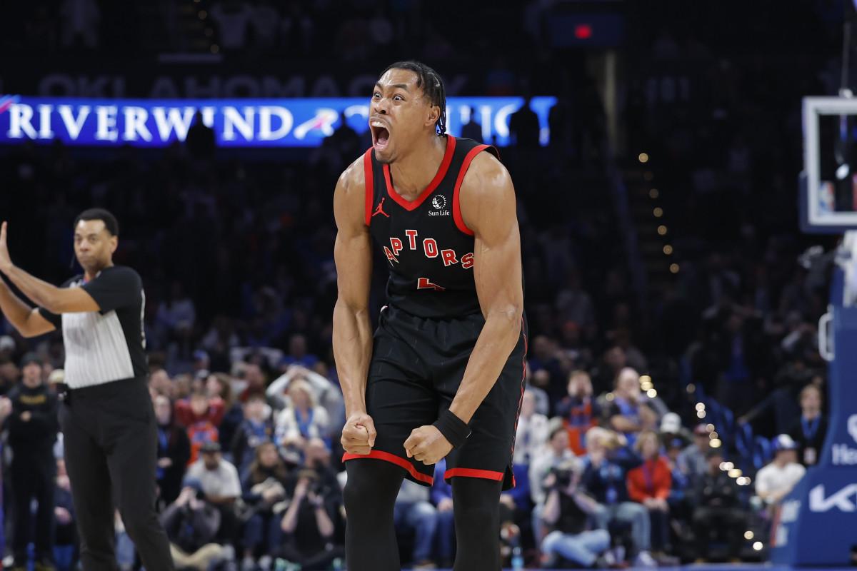  Toronto Raptors forward/guard Scottie Barnes (4) Alonzo Adams-Imagn Images