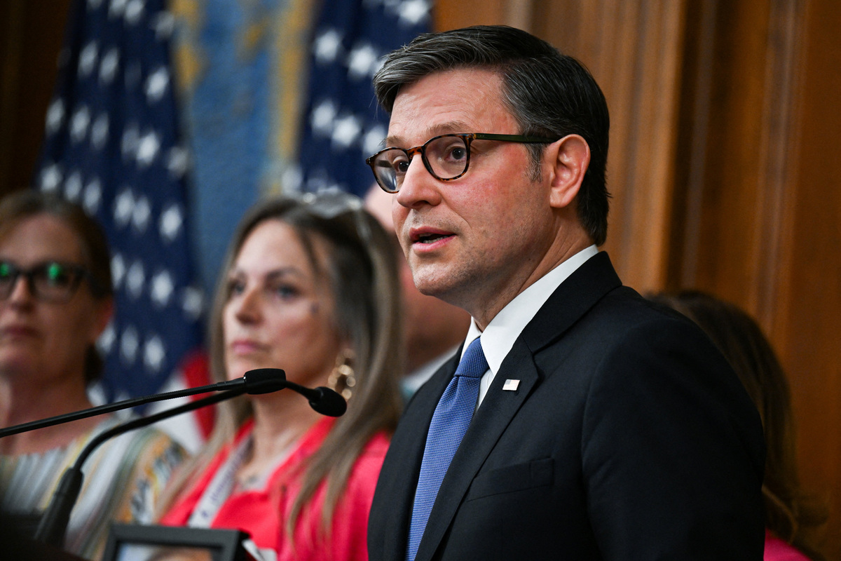 U.S. House Speaker Mike Johnson (R-LA) holds a press conference after the House passage of an Immigration bill on Capitol Hill in Washington, D.C., U.S., June 9, 2026. REUTERS/Annabelle Gordon