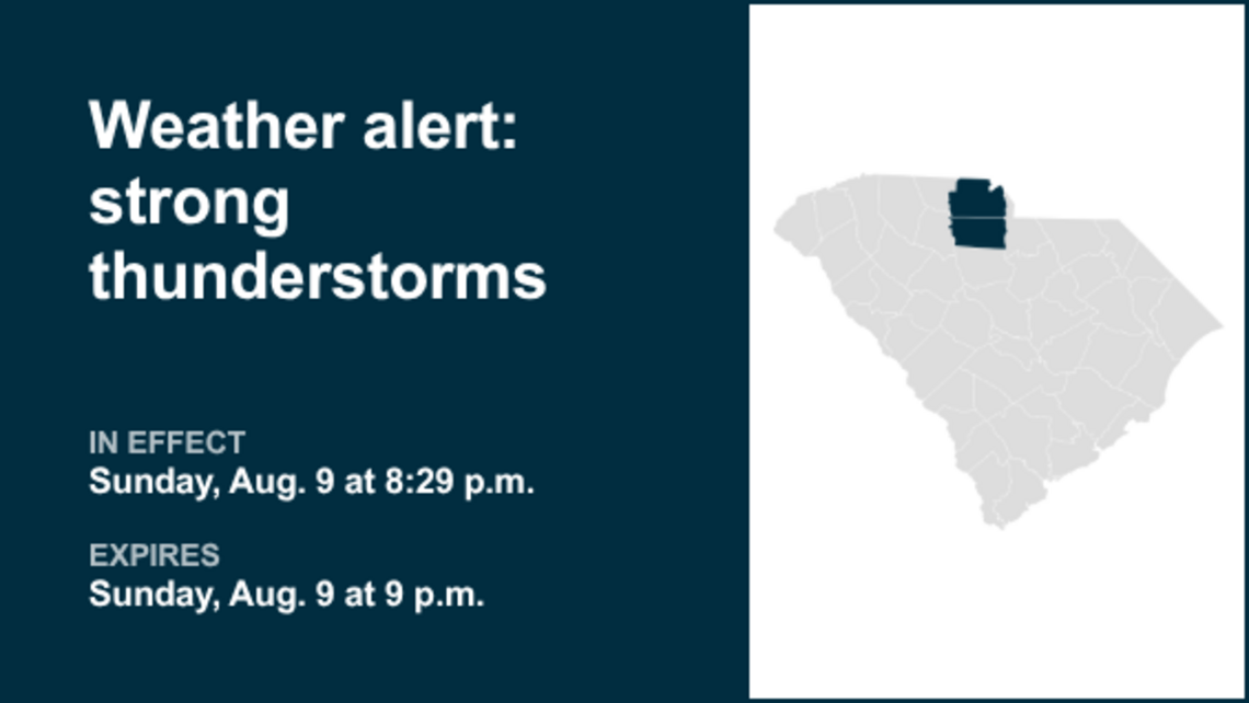 Weather alert issued for York and Chester counties Sunday night - gusts up to 50 mph 