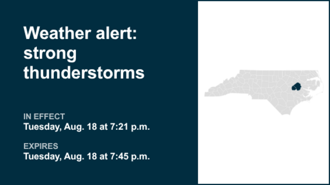 UPDATE: Be prepared for strong thunderstorms in Martin and Pitt counties Tuesday evening 