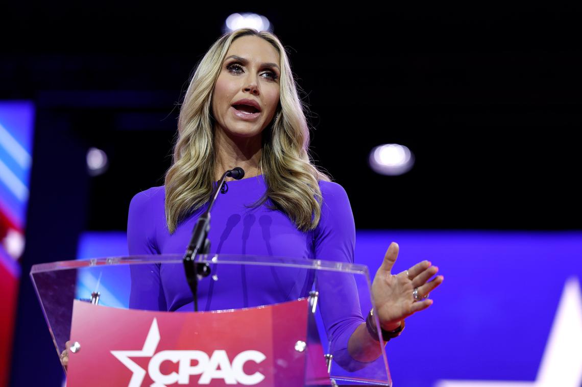 Lara Trump speaks during the annual Conservative Political Action Conference at the Gaylord National Resort Hotel And Convention Center on March 3, 2023, in National Harbor, Maryland.